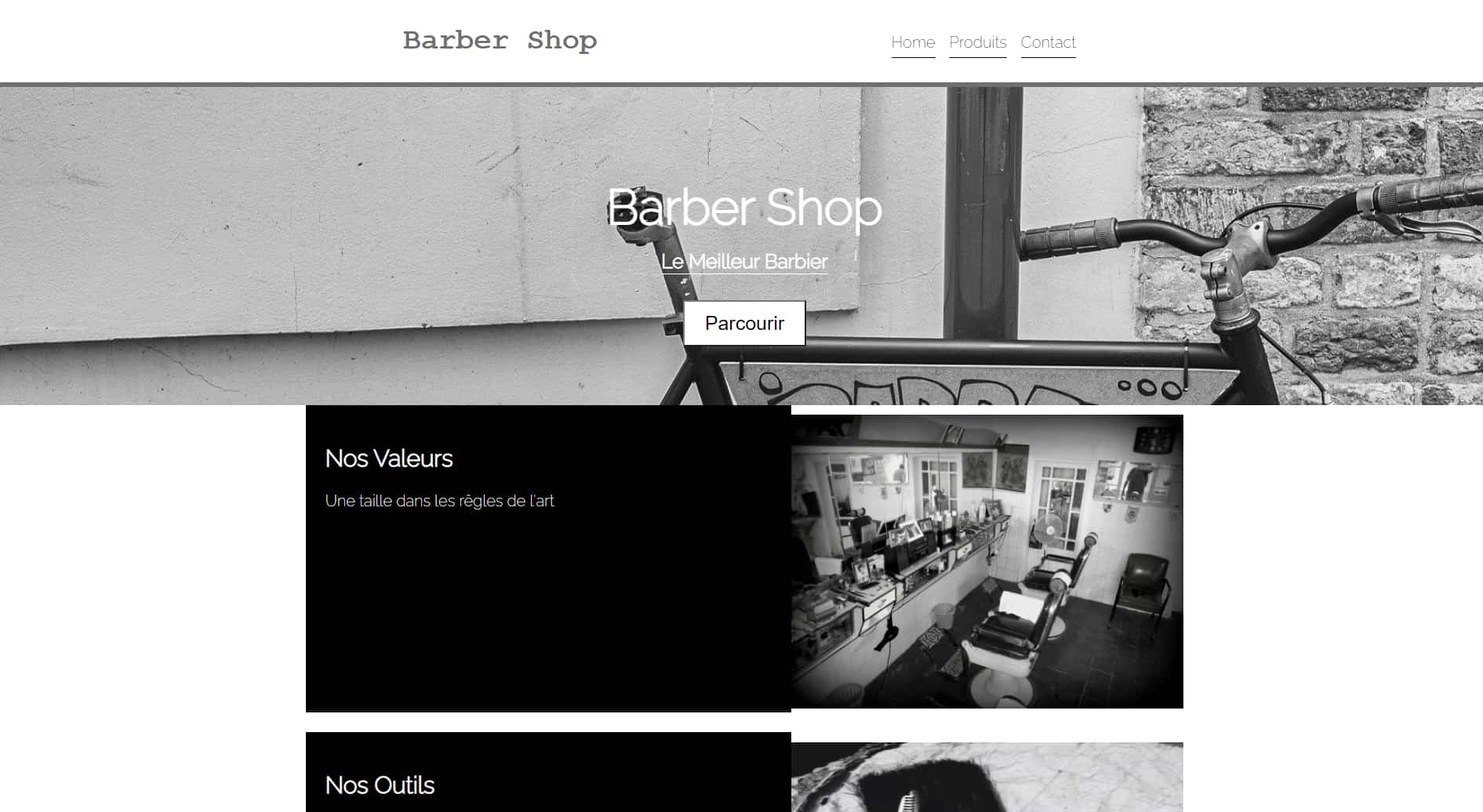 projet site vitrine